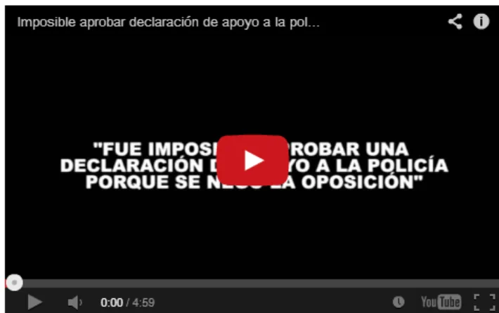 fué imposible aprobar la declaración de apoyo