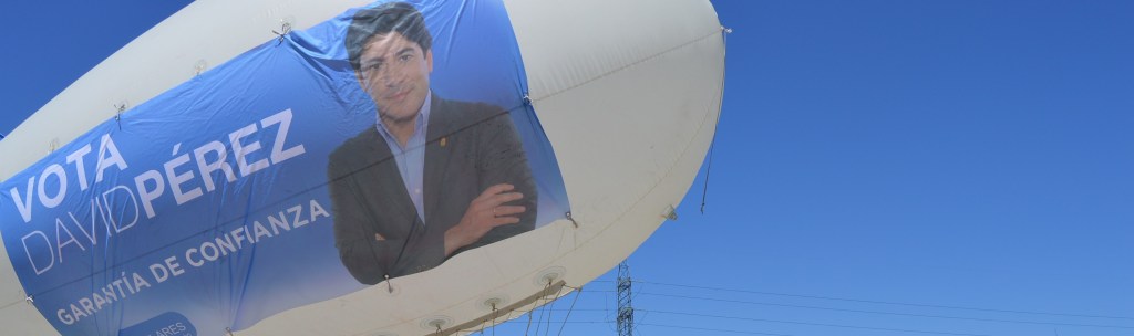 Un zepelín para cerrar la campaña de David Pérez y el PP de&nbsp;Alcorcón