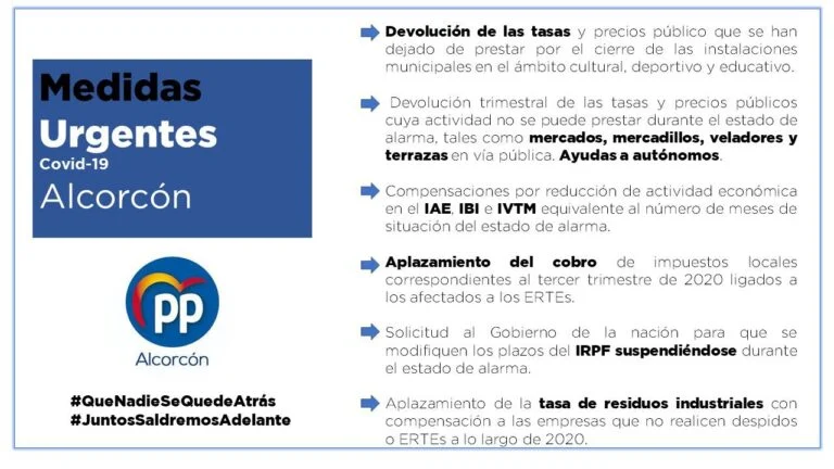 EL GRUPO POPULAR RECLAMA AL GOBIERNO MUNICIPAL MEDIDAS ECONÓMICAS