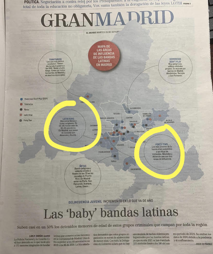 Las «baby» bandas latinas se hacen fuertes en&nbsp;Alcorcón