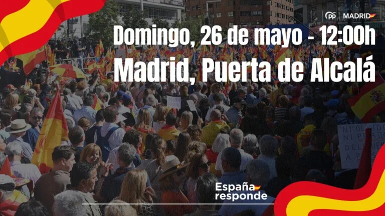 EL PP DE ALCORCÓN CONVOCA A TODOS SUS VECINOS A UNIRSE A LA MANIFESTACIÓN DEL 26 DE MAYO