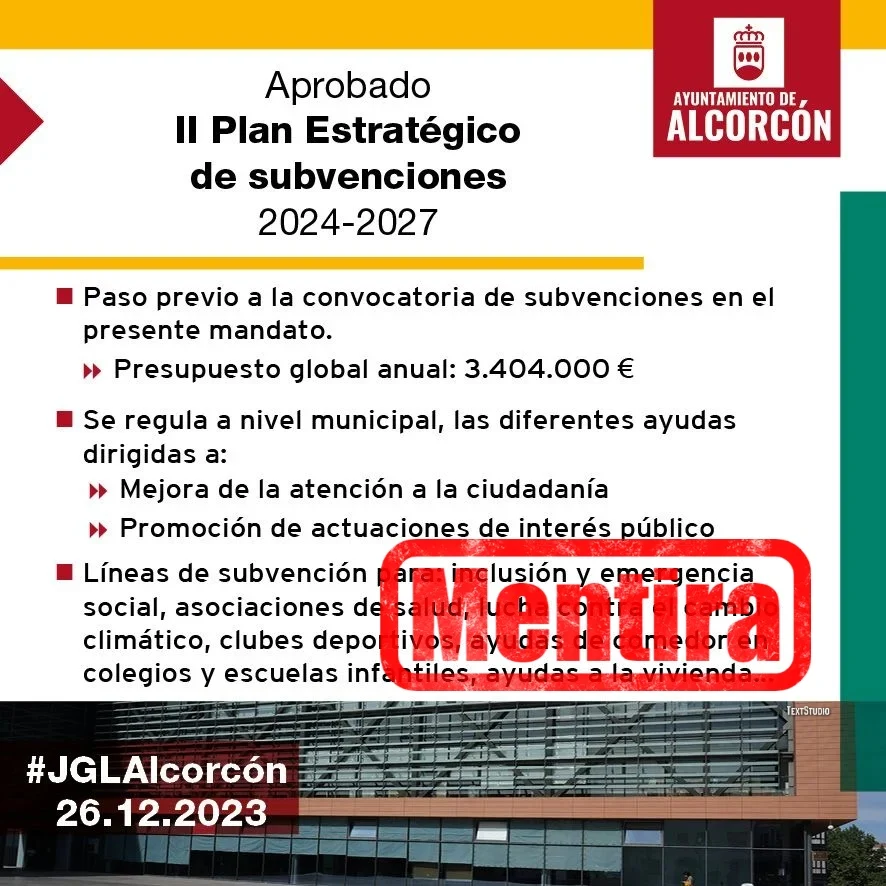 El Ayuntamiento de Alcorcón elimina las subvenciones prometidas a las AMPAs y familias