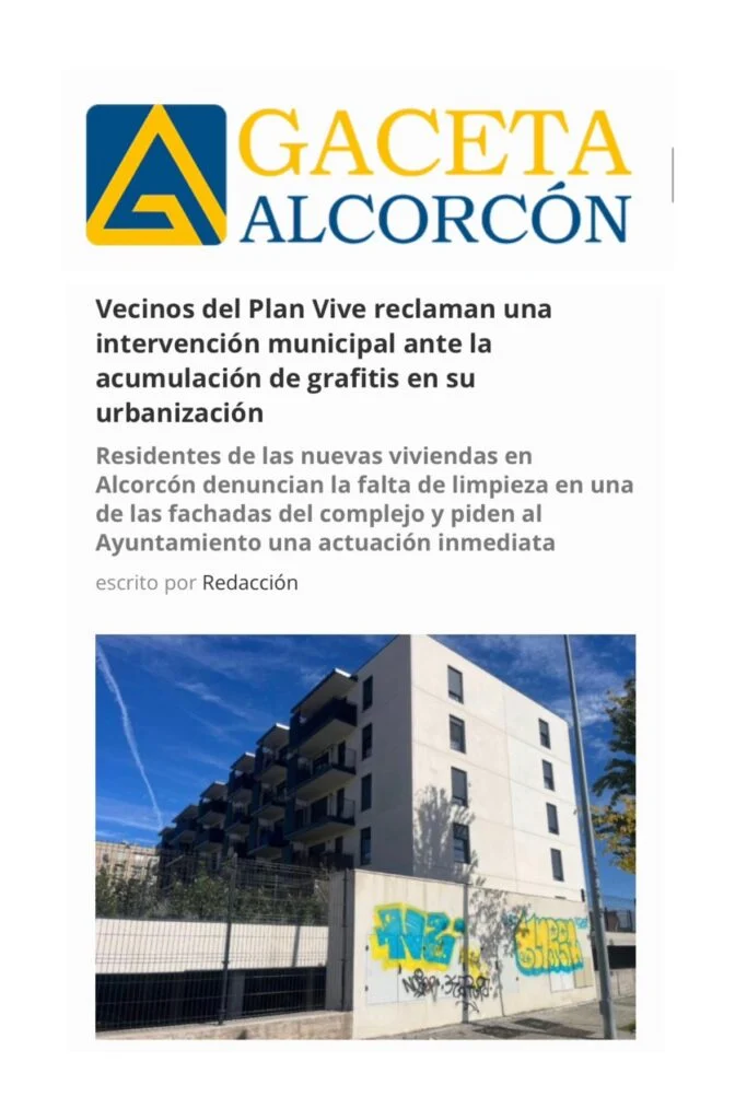 APARICIÓN EN MEDIOS: LA GACETA DE ALCORCÓN – 15 DE ENERO DE 2026