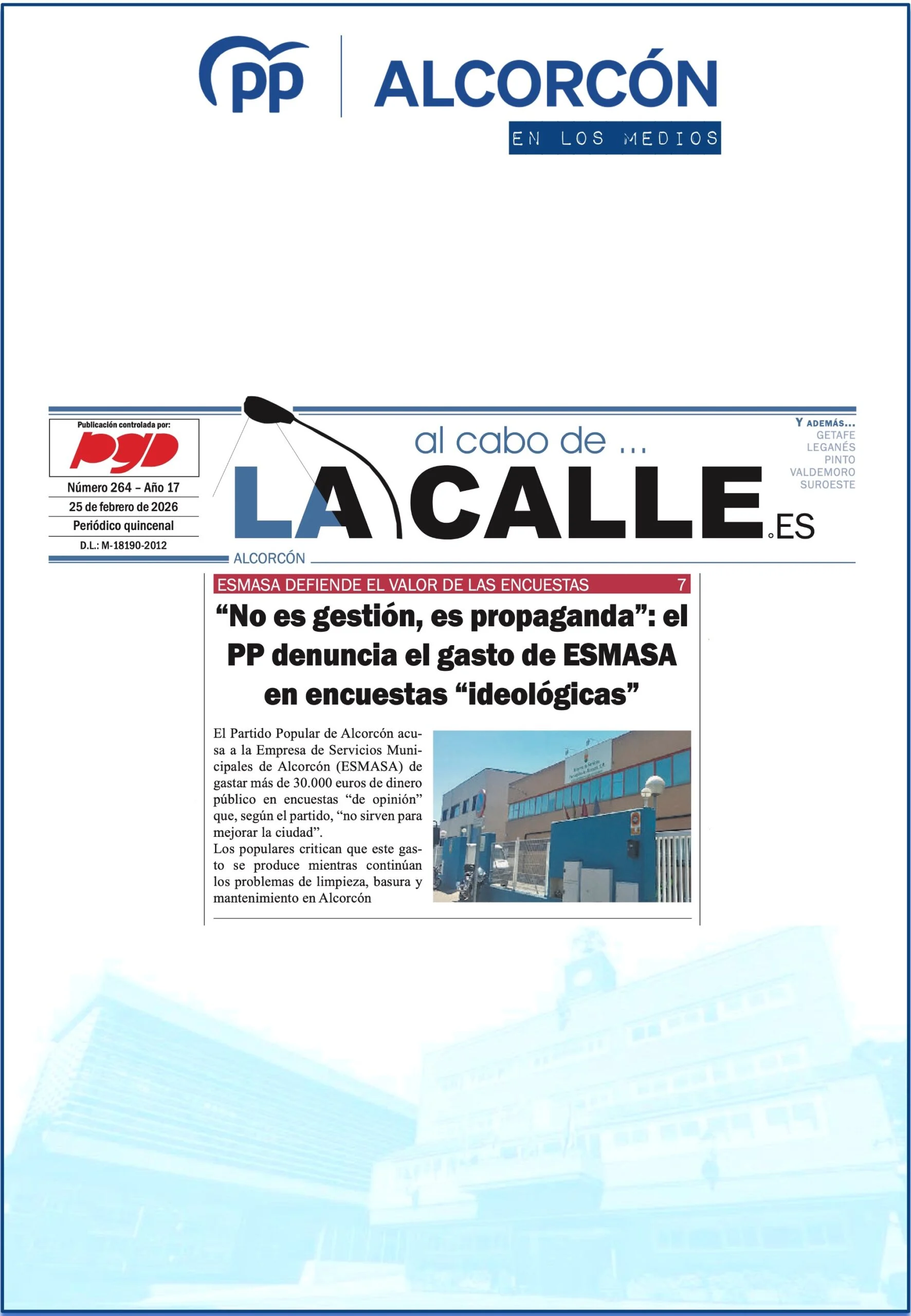 Aparicion en medios: Al Cabo de la Calle – 25 Febrero 2026