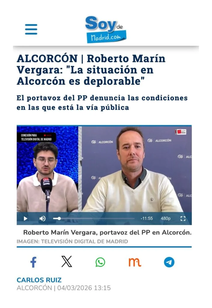 APARICIÓN EN MEDIOS: SOY DE MADRID – 4 DE MARZO DE 2026