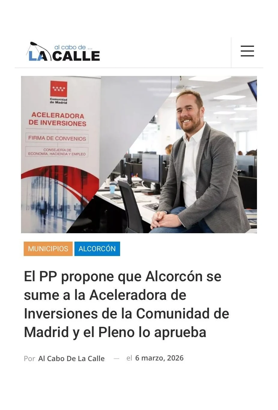 Aparicion en medios: Al Cabo de la Calle – 6 Marzo 2026
