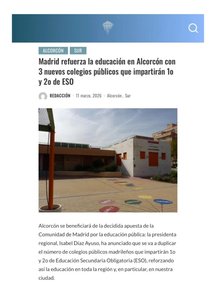 APARICIÓN EN MEDIOS: EL ICEBERG DE MADRID – 11 DE MARZO DE 2026
