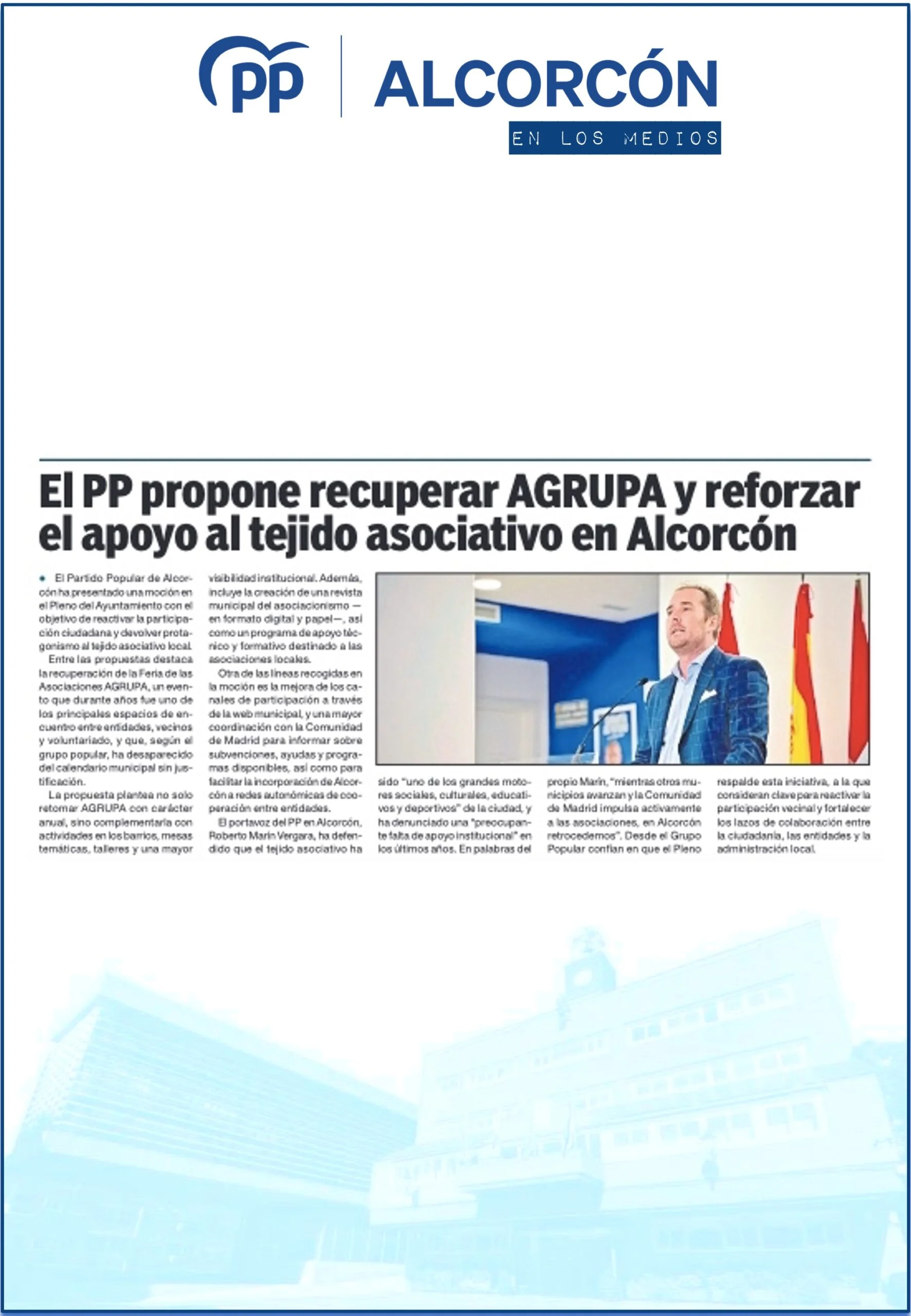 Aparicion en medios: La Gaceta de Alcorcón – Enero 2026